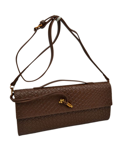 Weave Rectangle Clutch Crossbody Bag
