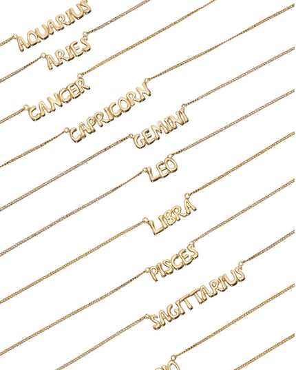 Zodiac Bubble Pendant Necklace