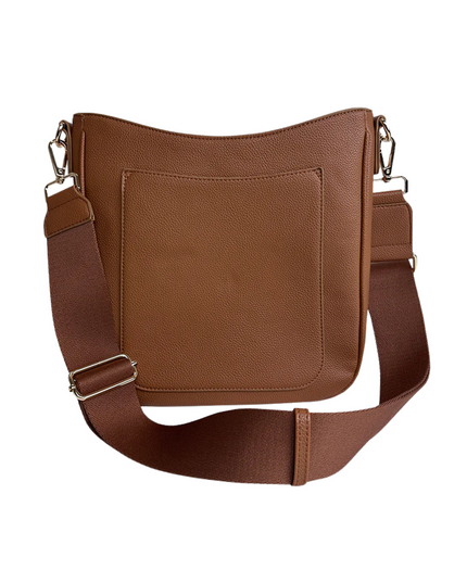 Maxine Vegan Pebble Leather Messenger Bag
