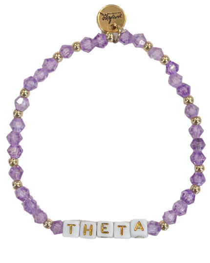 Theta Sorority Letter Block Bracelet
