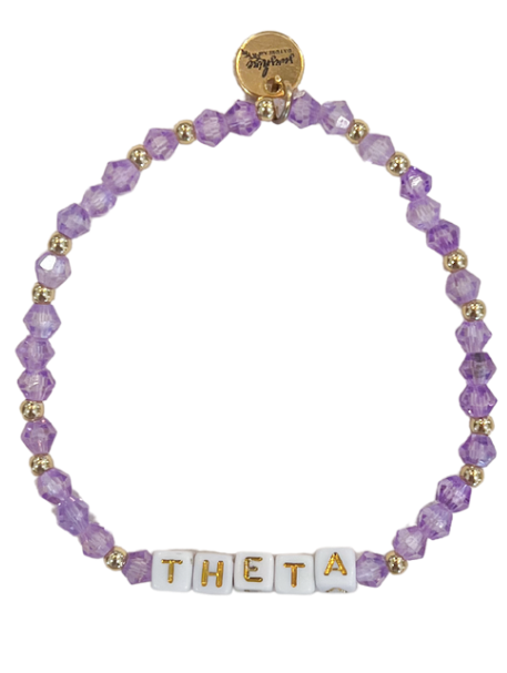 Theta Sorority Letter Block Bracelet