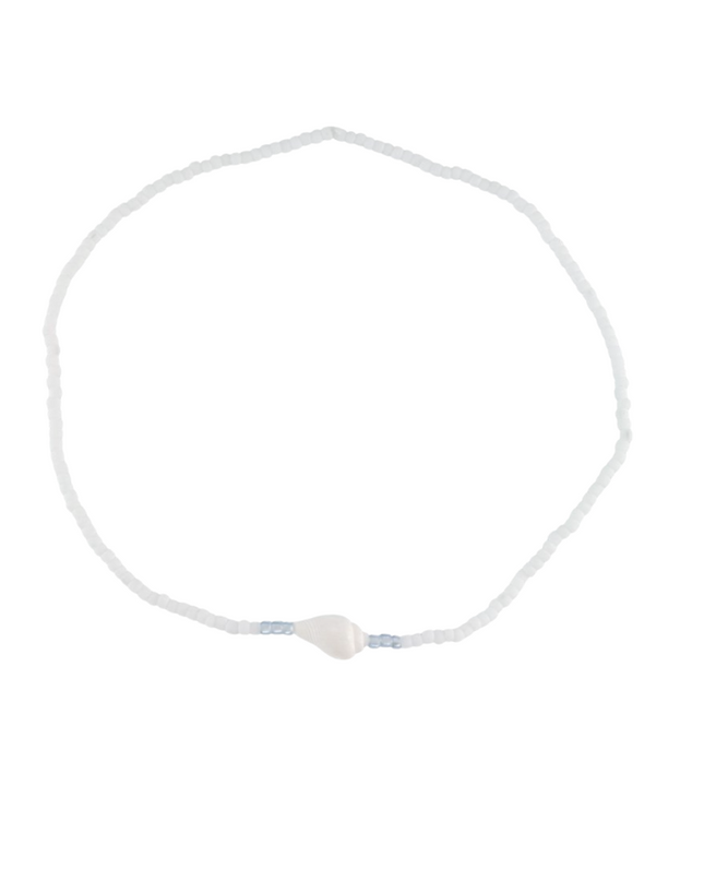 Nassa Shell Seedbead Stretch Anklet