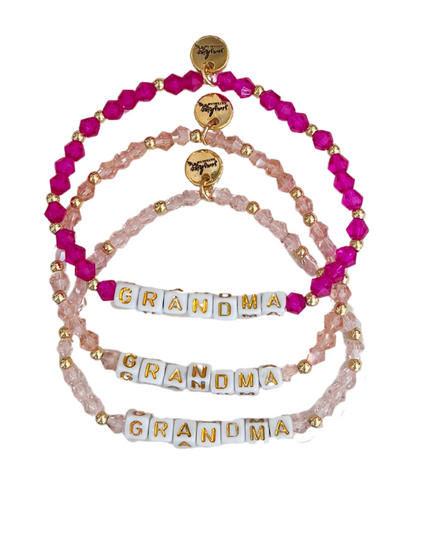 Grandma Letter Block Bracelet