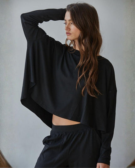 Daily Ease Round Neck Long Sleeve Top