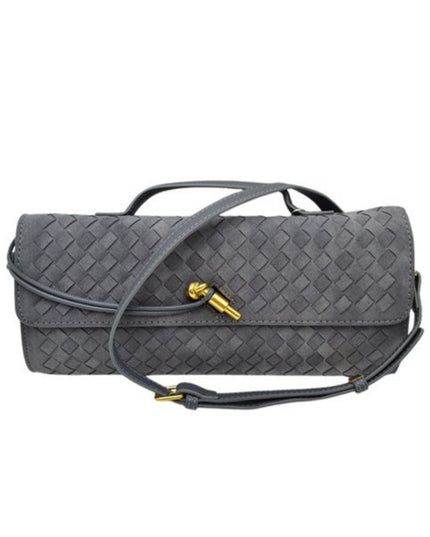 Suede Rectangle Clutch Crossbody Bag