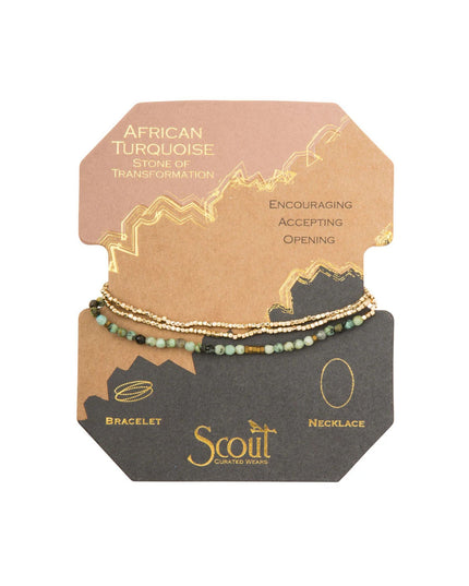 Delicate Stone Wrap Bracelet/Necklace