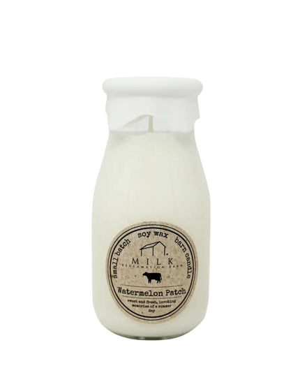 Watermelon Patch Milk Bottle Candle