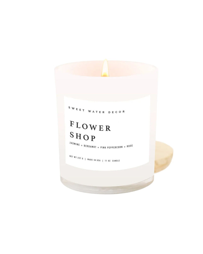 Flower Shop 11oz White Jar Soy Candle