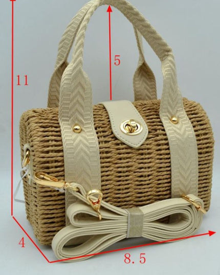 Structured Twist Lock Handbag