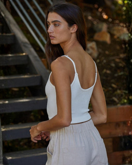 Essential Modal Ribbed Crop Cami Top
