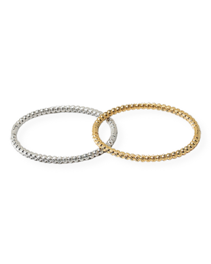 Textured Metal Hinge Bangle Bracelet