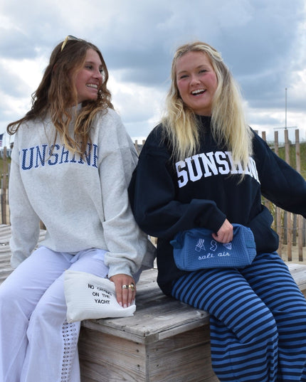 Sunshine Embroidered Mock Neck Sweatshirt