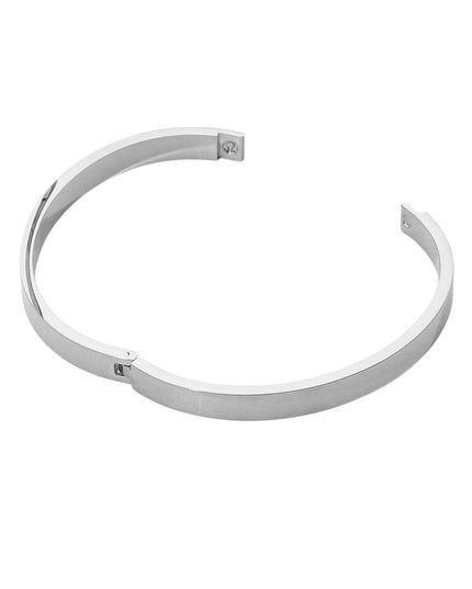 Plain Metal Hinge Bangle Bracelet