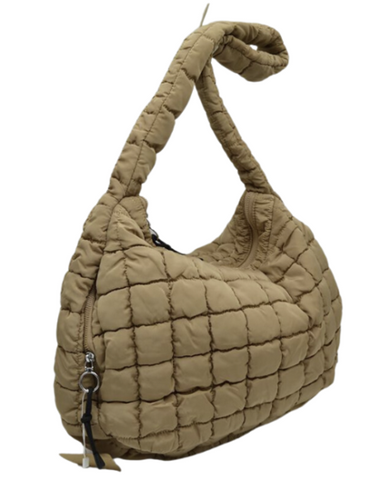 Squared Hardware Detail Single Strap Puffer Tote