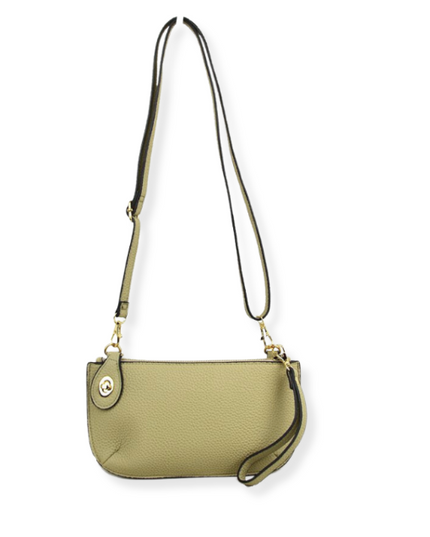 Twist Closure Small Wristlet Crossbody Bag
