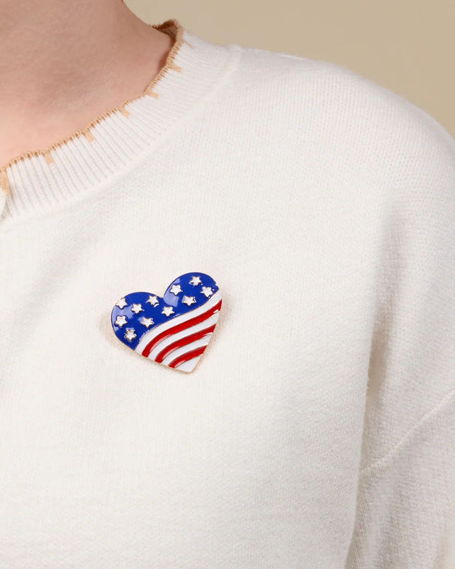 Americana Heart Timeless Brooch
