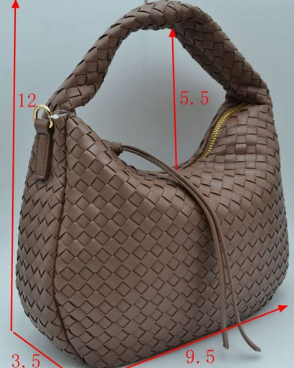 Braided Leather Shoulder Bag