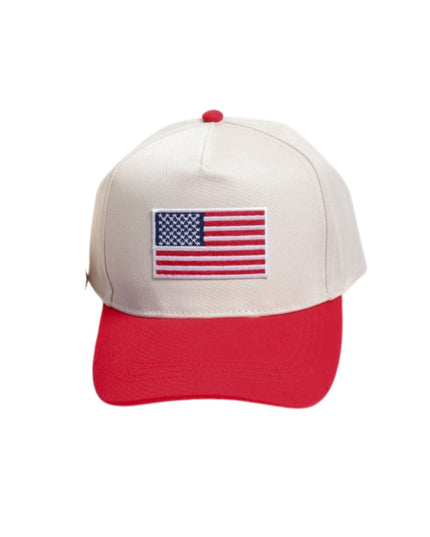 USA Americana Flag Patch Two Tone Trucker Hat