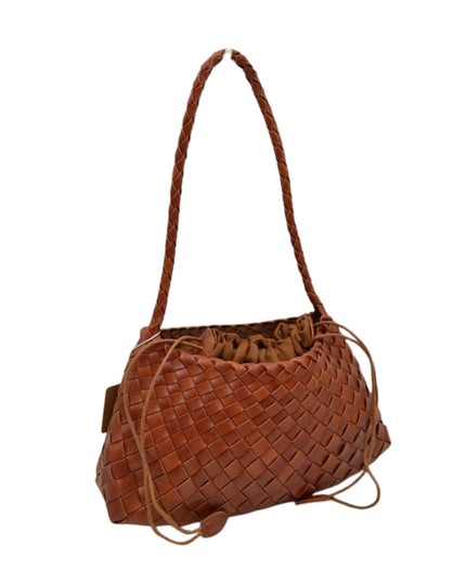 Woven Drawstring Shoulder Bag