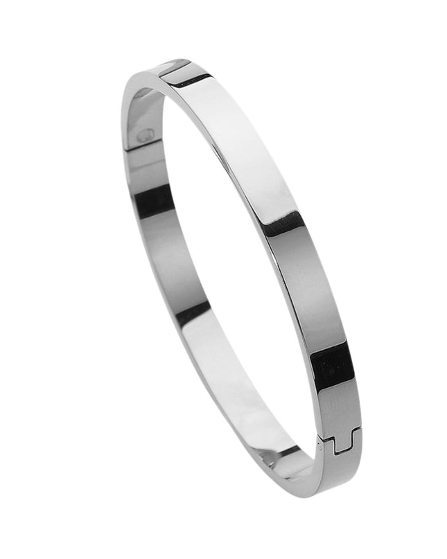 Plain Metal Hinge Bangle Bracelet