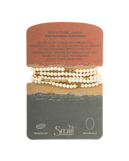 Beaded Stone Wrap Bracelet/Necklace