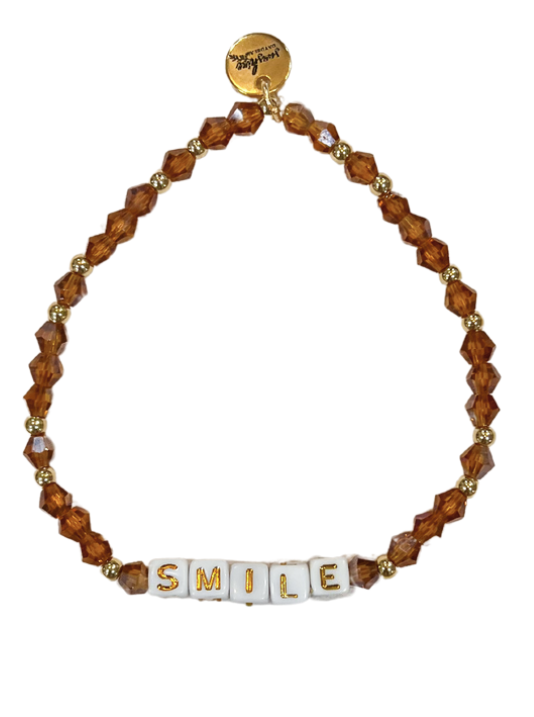 Smile Letter Block Bracelet