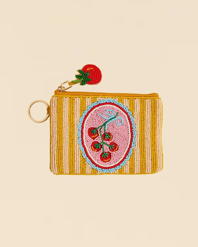 Off The Vine Handcrafted Beaded Pouch
