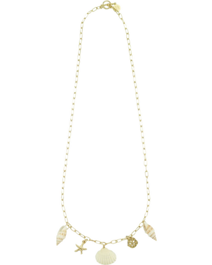 Starfish, Sand Dollar, Shell Charm Toggle Necklace