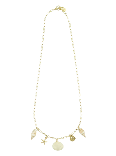 Starfish, Sand Dollar, Shell Charm Toggle Necklace