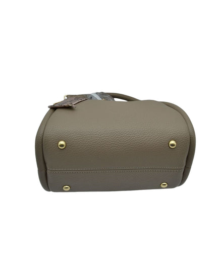 Scarf Detail Pebbled Vegan Leather Satchel Handbag