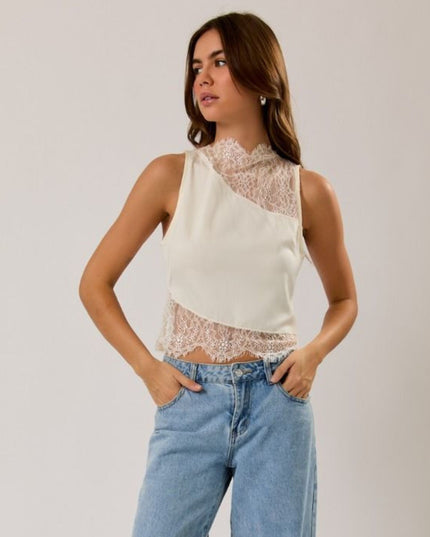 Lace Detail Sleeveless Top