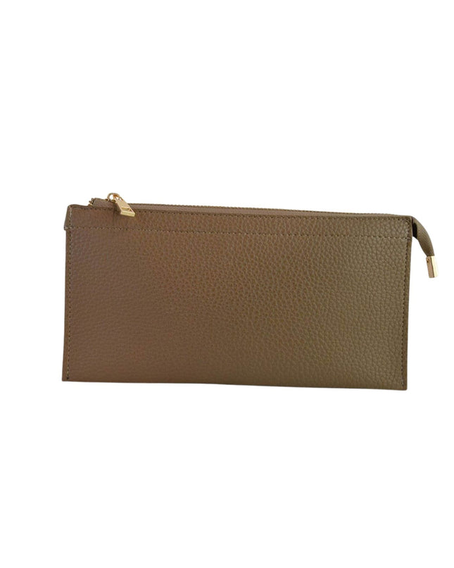 Faux Leather Slim Wallet Crossbody Bag