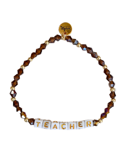 Teacher Letter Block Bracelet