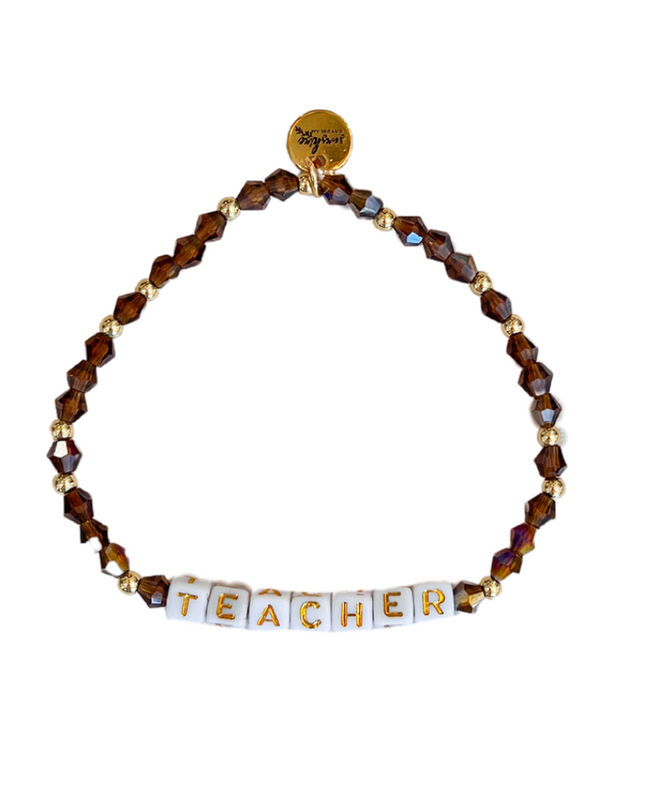 Teacher Letter Block Bracelet