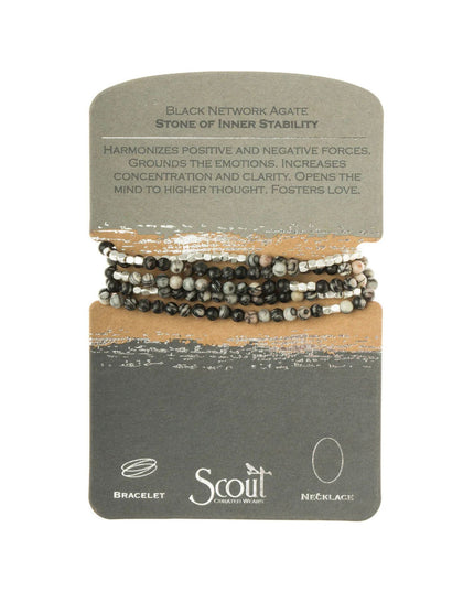 Beaded Stone Wrap Bracelet/Necklace