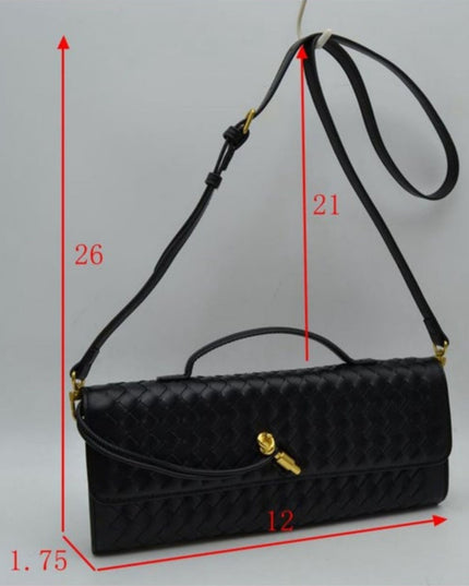 Weave Rectangle Clutch Crossbody Bag