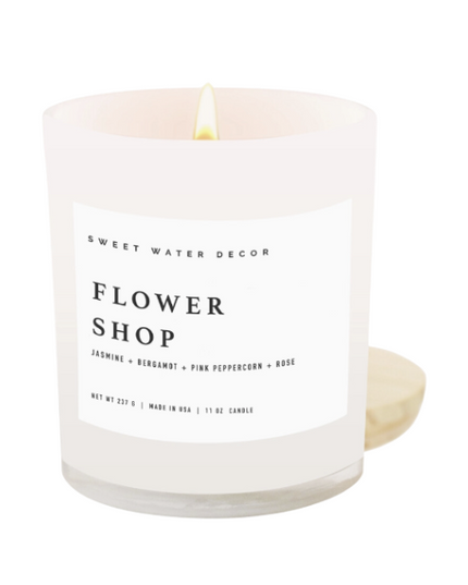 Flower Shop 11oz White Jar Soy Candle