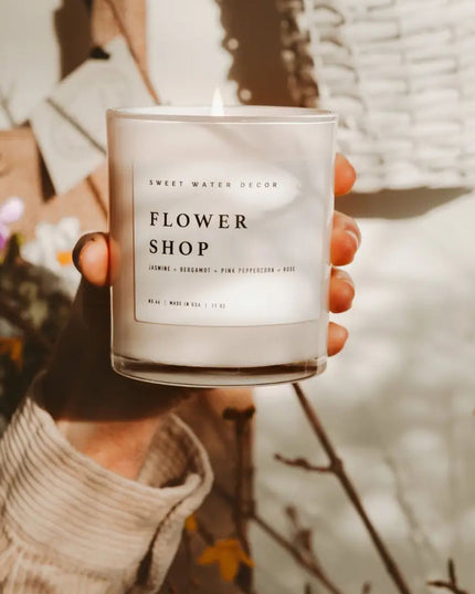 Flower Shop 11oz White Jar Soy Candle
