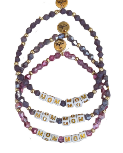Mom Mom Letter Block Bracelet