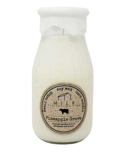 Pineapple Grove Milk Bottle Candle