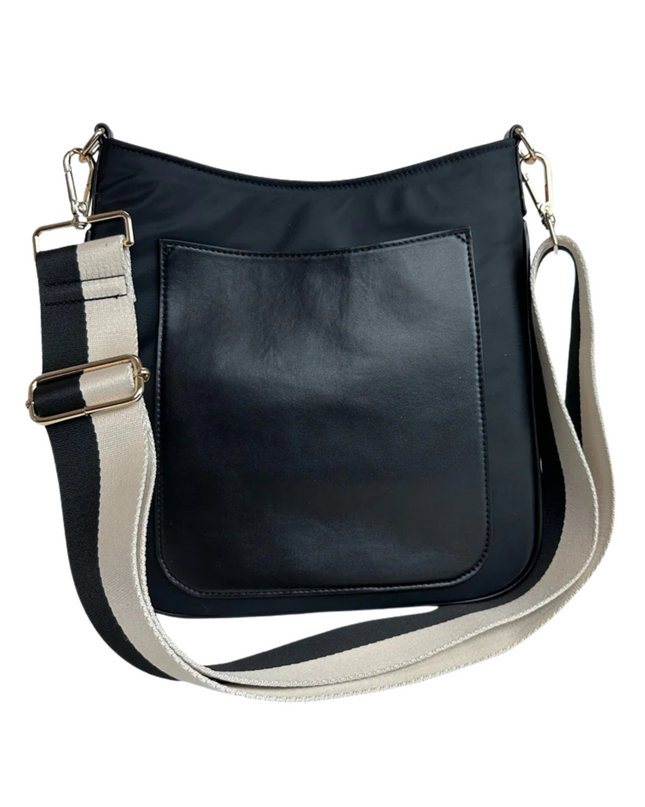 Jackie Nylon & Vegan Leather Messenger Bag