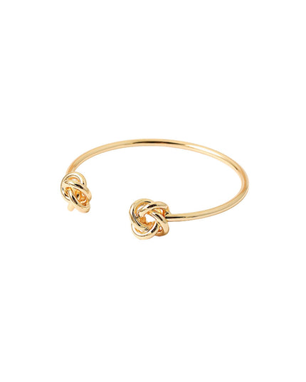Twisted Knot Tip Cuff Bangle Bracelet