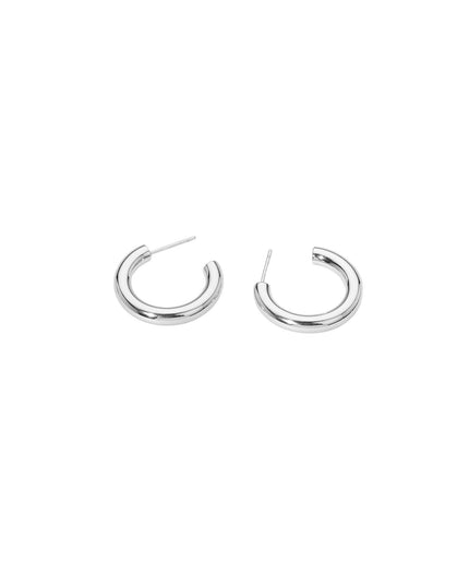 Stainless Steel 0.8" Hoop Earrings