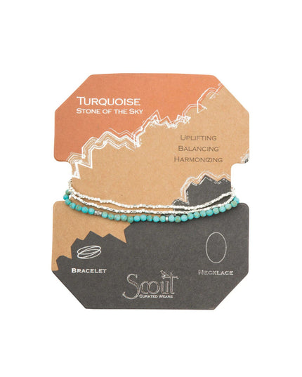 Delicate Stone Wrap Bracelet/Necklace