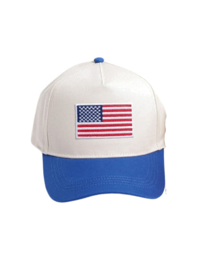 USA Americana Flag Patch Two Tone Trucker Hat
