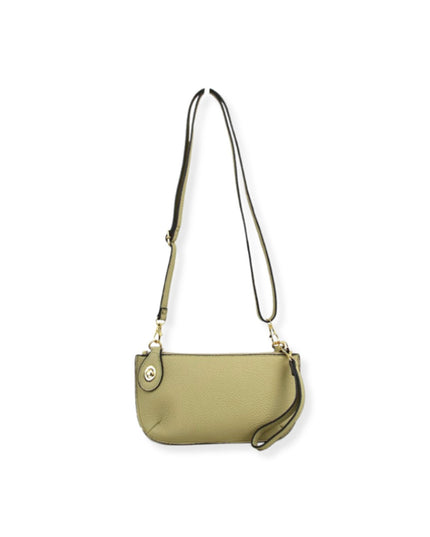 Twist Closure Small Wristlet Crossbody Bag