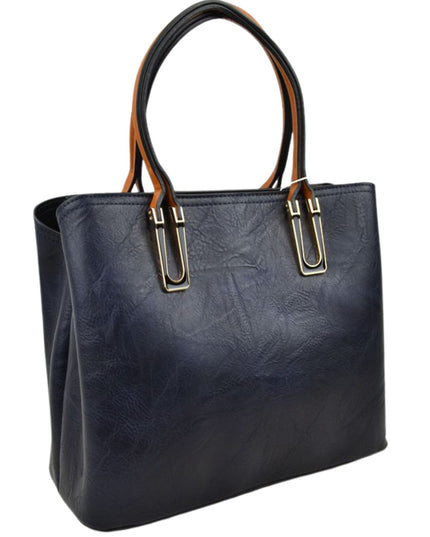 Chestnut Strap Shoulder Bag With Rustic Finish