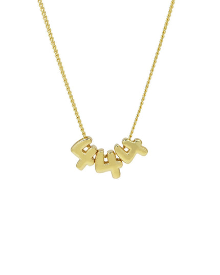 Angel Number Sliding Charm Necklace