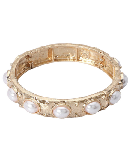Oval Stone Paved Stretch Bracelet
