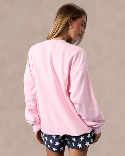 American Flag Crew Neck Sweatshirt